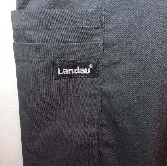 Landau Drawstring pants with pockets and cargo pockets. Gray/Charcoal - Picture 1 of 3